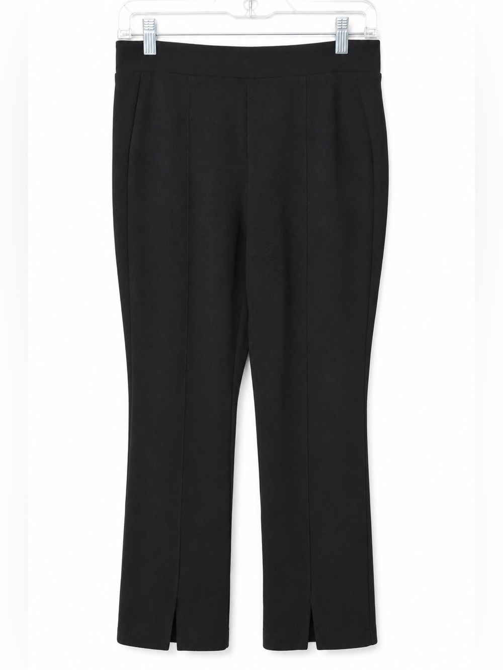 CeCe Black Pull On Pants Women’s Small Stretch Straight Leg Faux Back Pockets